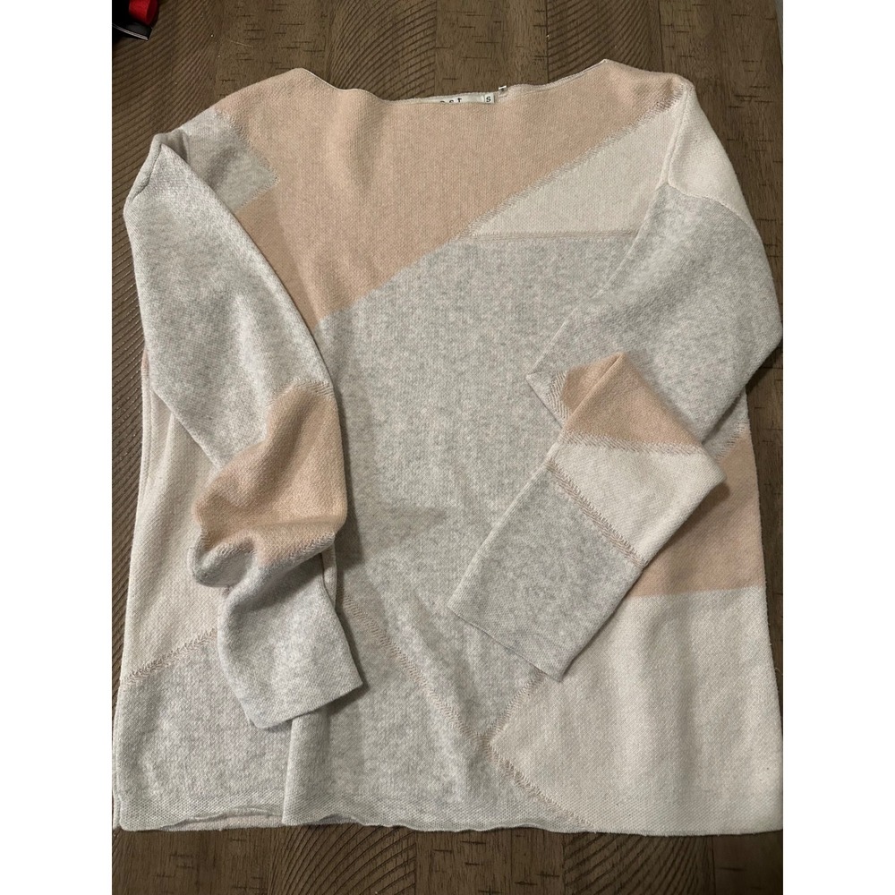 OST Original Style‎ Today Neutral Colorblock Knit Sweater Small